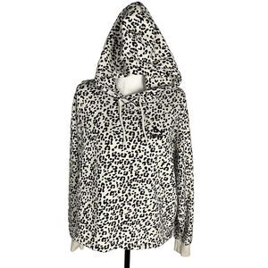 Puma Vaporous Gray Animal Print Cropped Pullover Classic Hoodie Size‎ XL Cotton